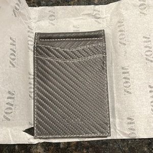 LEATHER Mens Slim Wallet with Money Clip RFID Blocking Bifold Credit Card Holder